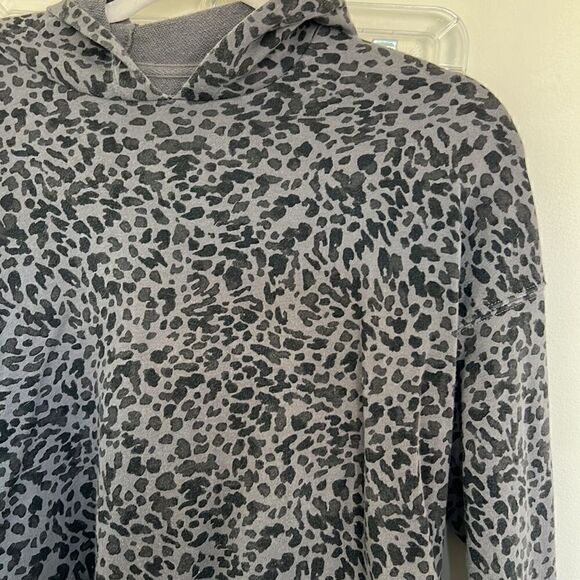 Old Navy girls 10/12 leopard print comfy sweats sweatshirt hoodie sweatpants - Picture 4 of 14